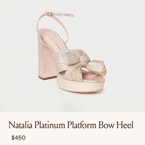 LOEFFLER RANDALL Natalia Platinum Platform Bow Heel